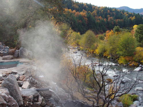 hundreds of gallons on natural artesian hot water available. california