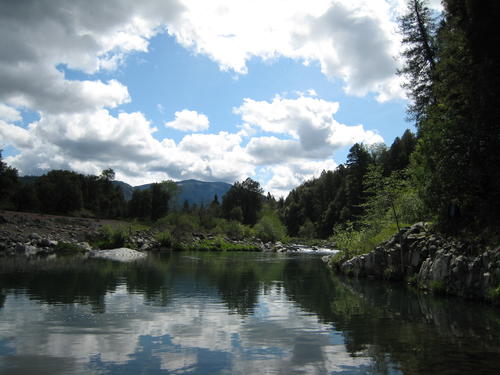 excellent swimming hole in the river right in front of the property california