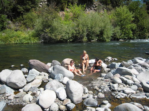 enjoying one of the hot water pools california