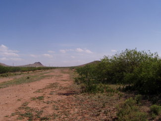Looking south. Street is between Lot D(left)& Lot E (right)