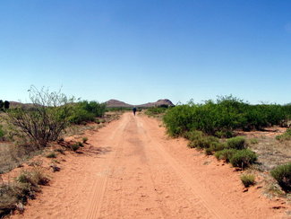 Doe Ranch Road looking west
Fenced 10 ac. Lot C (left)& Lot D (right)