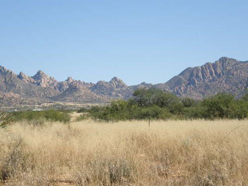a winter view looking to the east at the dragoon mountains. arizona