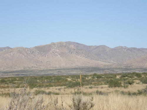 looking to the north at the little dragoon mountains. arizona