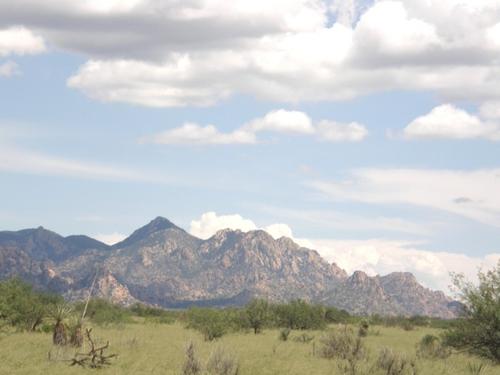 looking east at the dragoon mountains located in the nearby coronado national forest. arizona