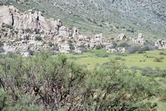 another summer view of the foothills of the Dragoon Mountains.
