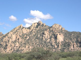 Another view of the rocky portion of the Dragoon Mountains.