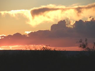 One of the spectacular sunsets.