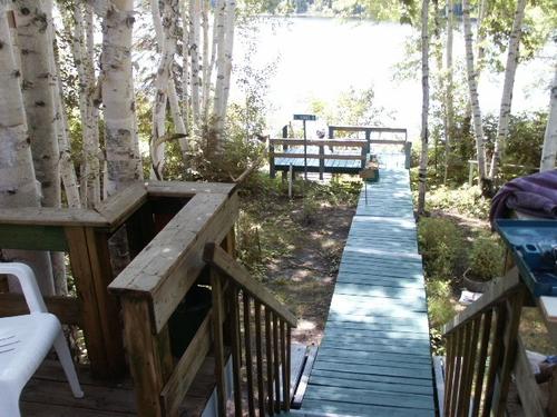 walkway to dock 
 quebec