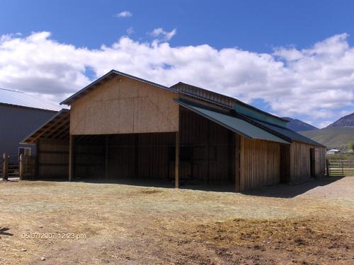 large barn with shelter idaho