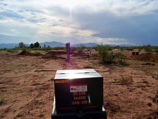 Pad mounted transformer and 400 amp service