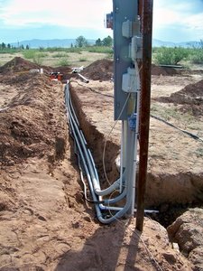 Elec. and water stub out trench