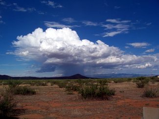 Rain storm going by