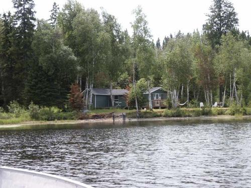 cottage view from lake quebec