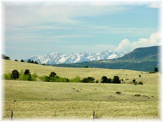 Big grassy meadows with views to the west.