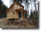 Cedar cabin on North West Pacific Ocean