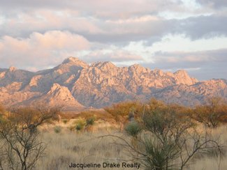 The Dragoon Mountains to the east near sunset.