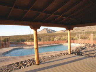 Looking at the pool from the Ramada.