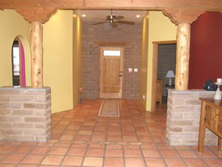 Looking into the entry from the great room.