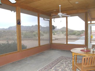 The Arizona room with the great mountain views looking east.