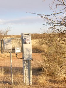 The electric meter for the well.