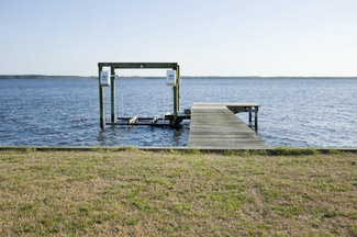 Pier with boat lift