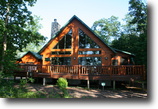 Wisconsin Waterfront 1 Acres Beautiful Log Home on Huge WI Lake