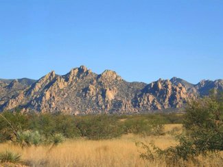 A winter view of the Dragoon Moutains to the east.