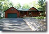 Wisconsin Land 1 Acres Beautiful Northwoods lakefront log home